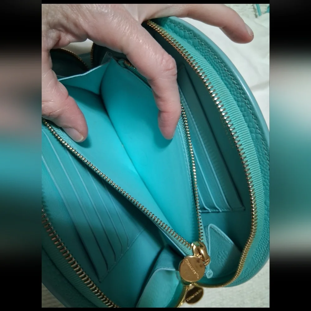 Tiffany & Co. Tiffany Blue Half Moon LARGE  Clutch/Wristlet